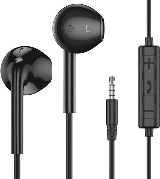 in Ear Wired Headphones, Wired Earbuds with Microphone, 3.5Mm Jack in Ear Headphones with Microphone Suitable for Smartphones, Computers, Laptops, Ipads, MP3 Players, Etc