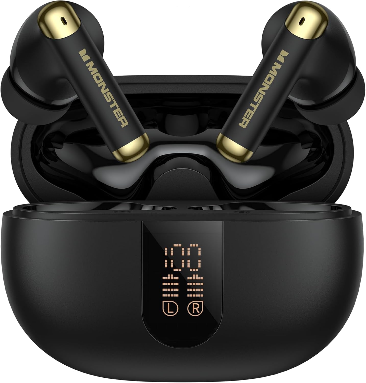 Wireless Earbuds, Bluetooth 6.0 In-Ear Headphones with Charging Case, Stereo Earphones Deep Bass Sound, Built-In Mic, Clear Call, Water Resistant Design for Sports