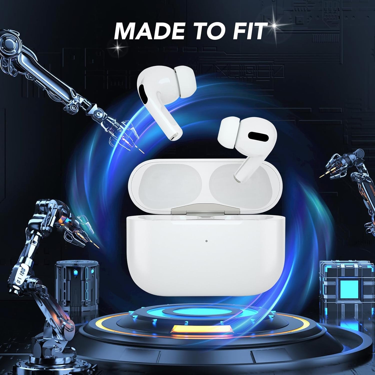 【6 Pairs】 Replacement Ear Tips for Airpods Pro 2Nd/1St Gen, Silicone Ear Tips with Noise Isolation, Dust Guard Mesh & Storage Case (S/M/L)