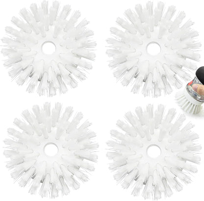Palm Brush Refills for OXO Soap Dispensing Dish Brush - 4 Pack Cleaning Replacement Brush Head for OXO Palm Brush(White)