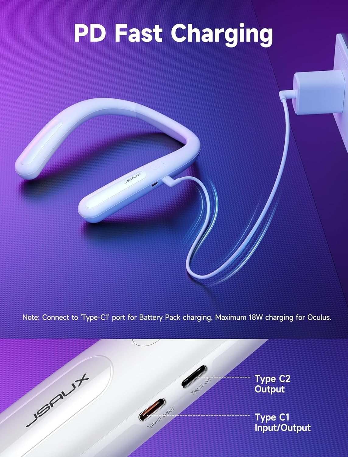 Battery Pack for Meta Quest 3S/3/2, 10000Mah PD Fast Charger Battery Pack (Extra 4-6 H Playtime), VR Extend Power Accessories, Compatible with Oculus Quest 3, Meta Quest 2, Meta Quest 3S, Etc.