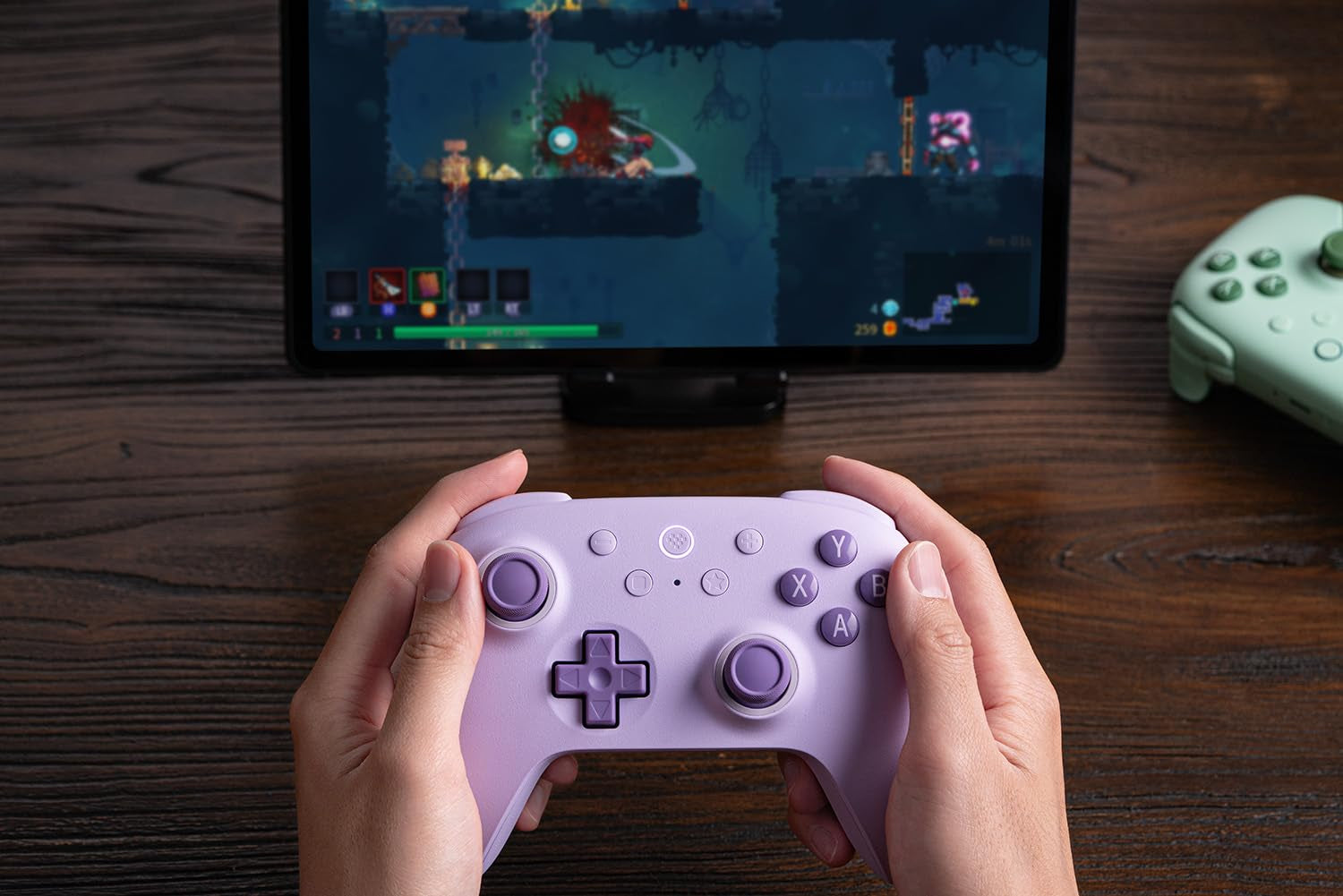Ultimate 2C Wireless Controller for Windows PC and Android, with 1000 Hz Polling Rate, Hall Effect Joysticks and Triggers, and Remappable L4/R4 Bumpers (Purple)