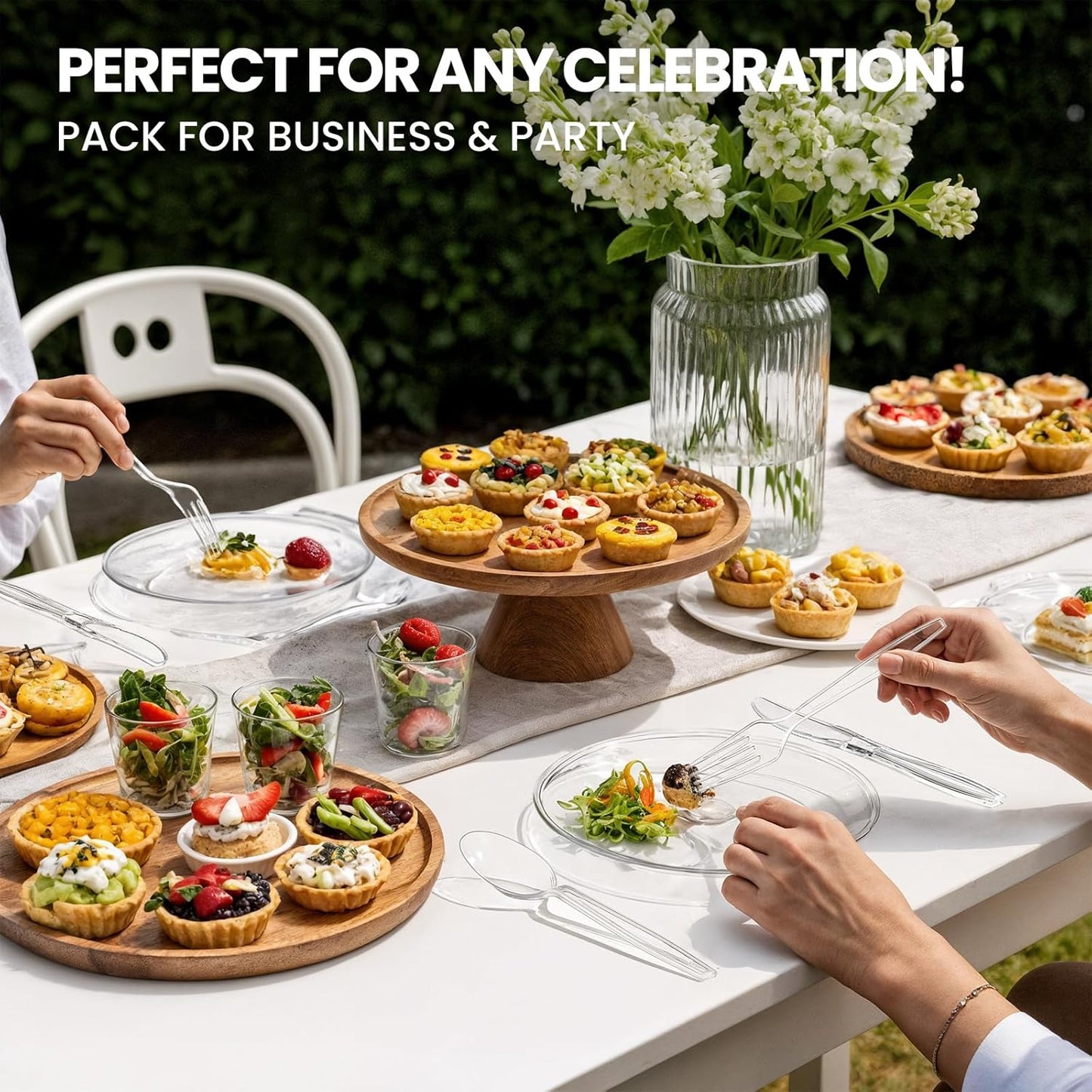 240 Count Extra Heavy Duty Clear Plastic Forks, Solid and Durable Premium Disposable Forks - Bpa-Free & Heat Resistant Plastic Cutlery Utensils for Parties, Events and Everyday Use