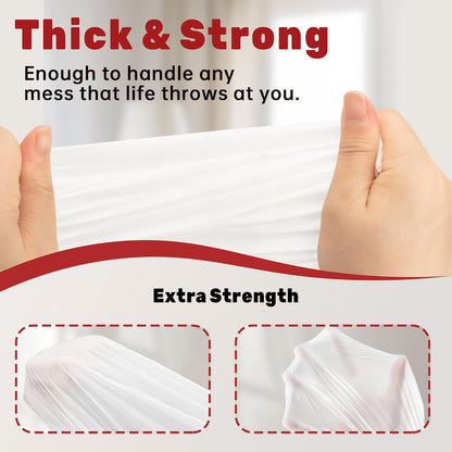 13 Gallon Trash Bags Drawstring, 20 Count Garbage Bags 13 Gallon Tall Kitchen,Heavy Duty Trash Bags for Bathroom, Outdoor, Waste Basket and Car, Unscented White Bathroom Garbage Bag