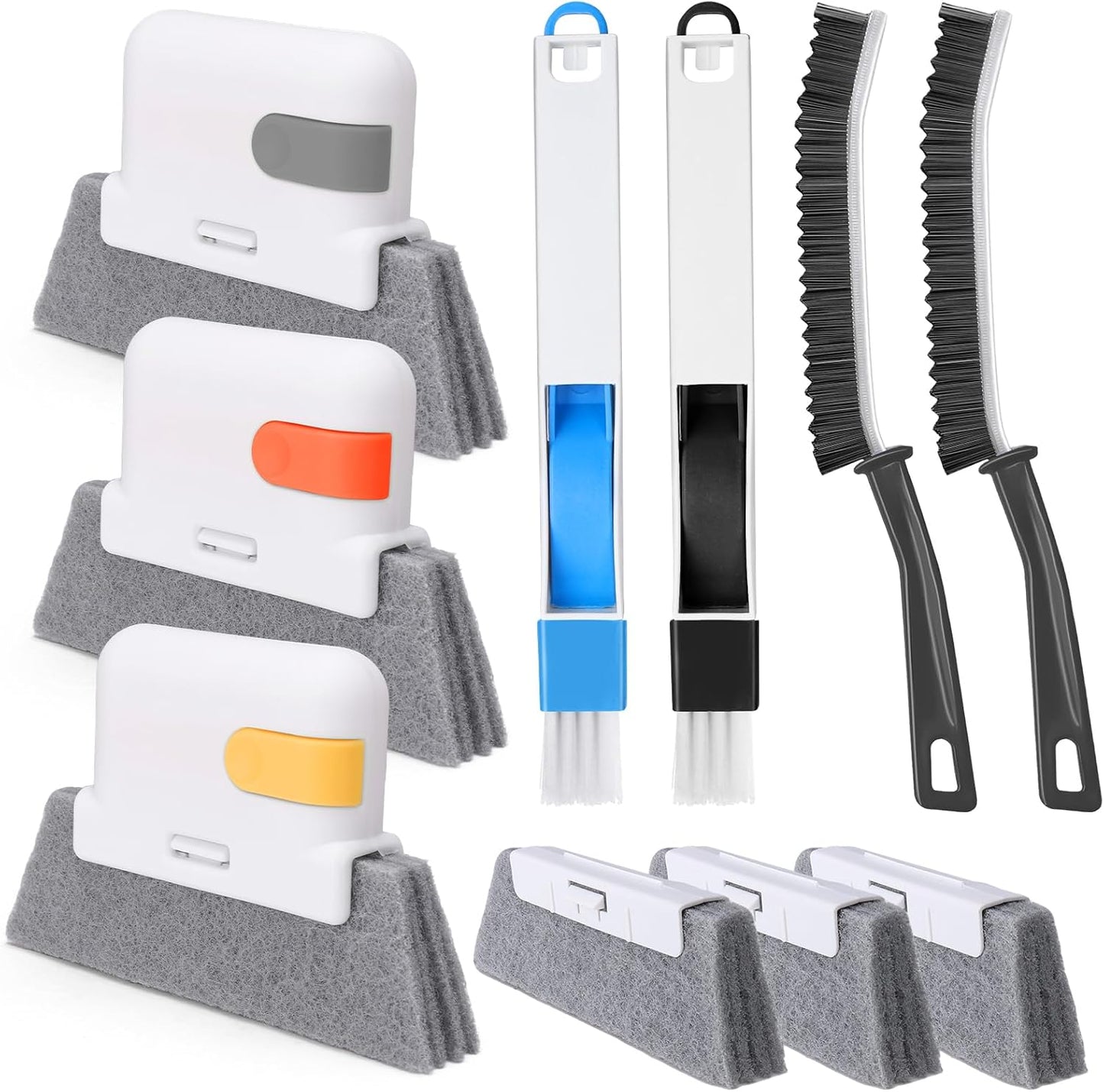 Window Track Cleaner Set, Window Groove Cleaning Brush Tools, 7 Pieces