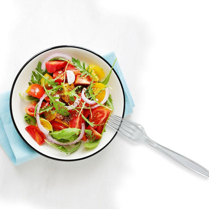 Plastic Silverware Set, 30-Piece Disposable Plastic Utensils for Parties, Clear Cutlery, Plasticware Forks, Spoons, Knives