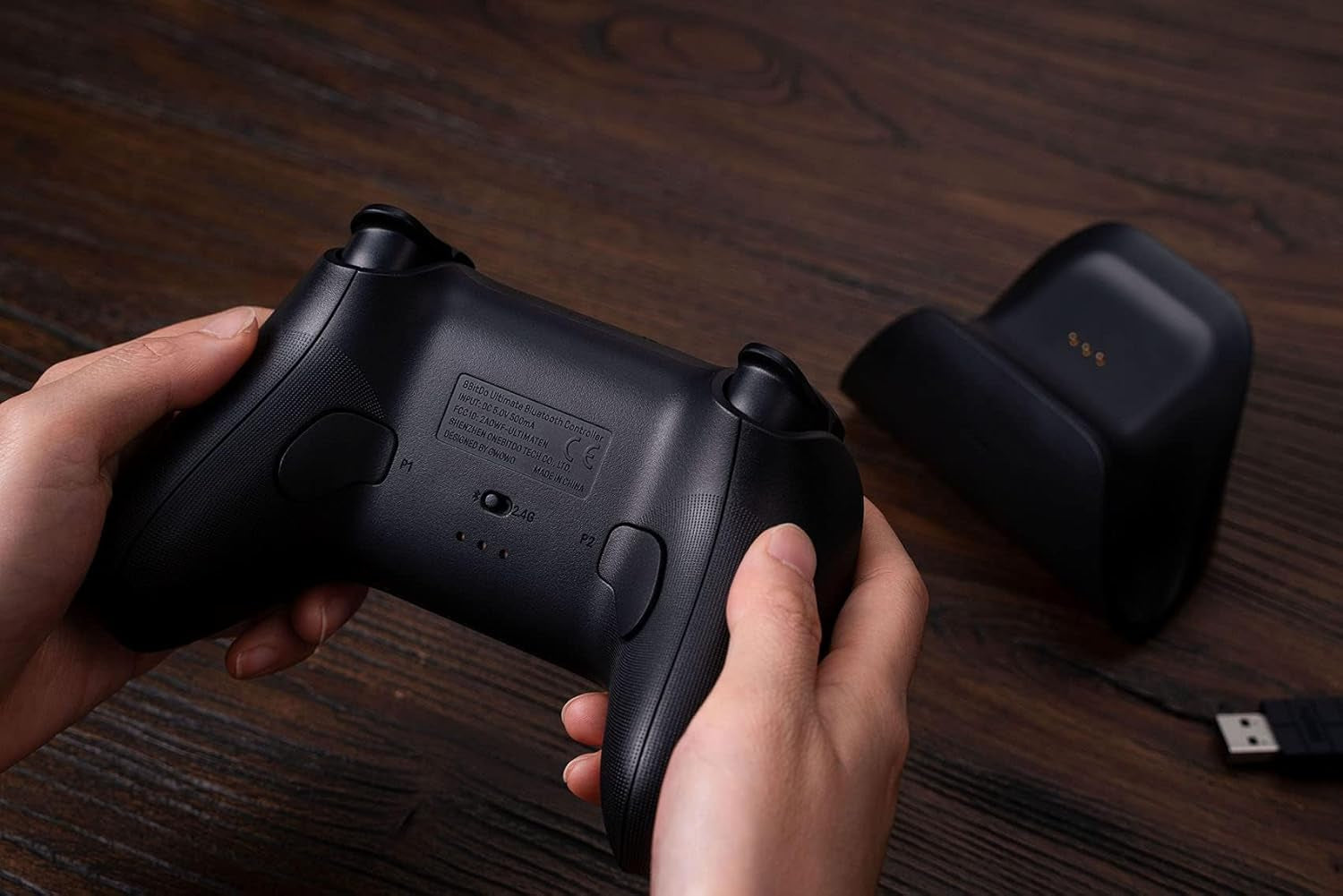 Ultimate Bluetooth Controller with Charging Dock for Switch and Windows, Black