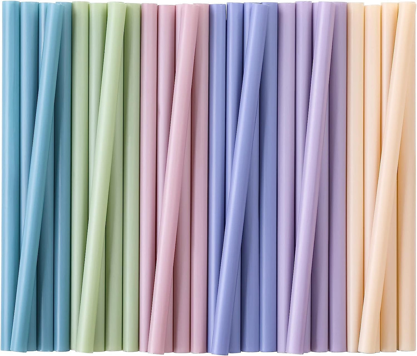 100 Pcs Jumbo Smoothie Straws, Disposable Wide Plastic Drinking Straws, Colorful Plastic Straws for Milkshakes, Smoothies, Boba, Bubble Tea, Ice Coffee - 8.5"L, 0.4" D