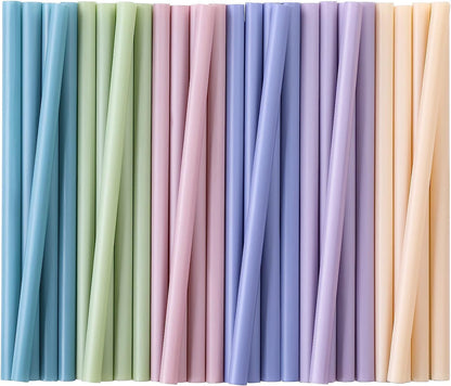 100 Pcs Jumbo Smoothie Straws, Disposable Wide Plastic Drinking Straws, Colorful Plastic Straws for Milkshakes, Smoothies, Boba, Bubble Tea, Ice Coffee - 8.5"L, 0.4" D