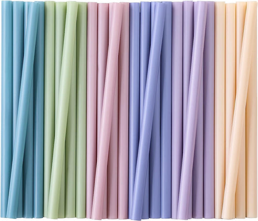 100 Pcs Jumbo Smoothie Straws, Disposable Wide Plastic Drinking Straws, Colorful Plastic Straws for Milkshakes, Smoothies, Boba, Bubble Tea, Ice Coffee - 8.5"L, 0.4" D