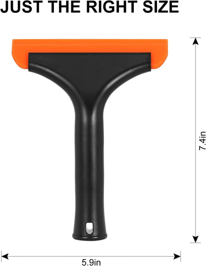 Shower Squeegee for Glass Doors, Small Squeegee for Shower Glass Door Mini Silicone Squeegee for Window, Door, Bathroom, Mirror, Car Window