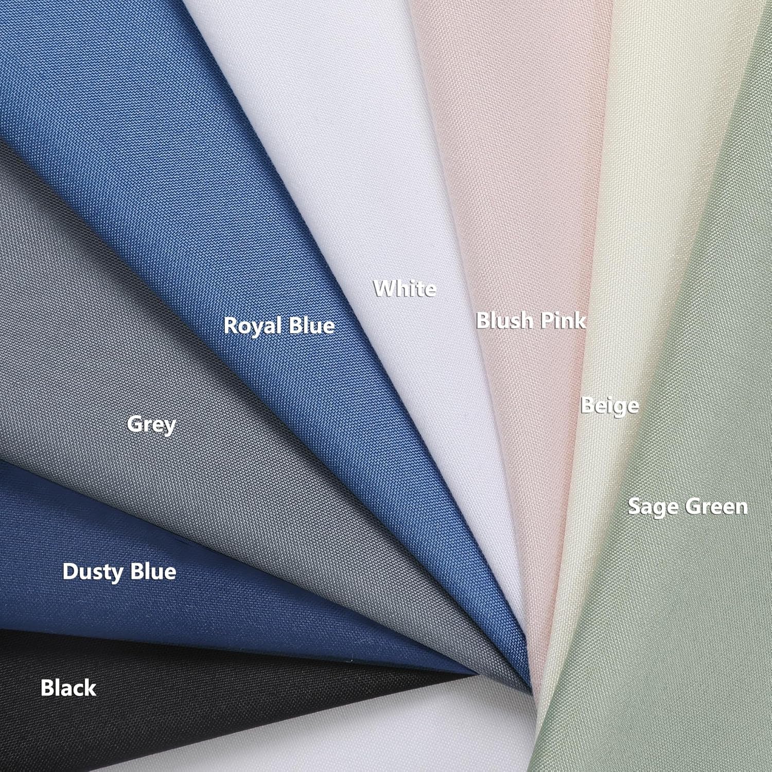 Zora Solid Black Shower Curtain for Bathroom, Fabric Shower Curtain- Soft Cloth & Hotel Spa Quality, Water Repellent, Machine Washable Shower Curtain Set with 12 Hooks, Grommets Top, 72Wx72L