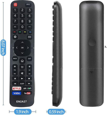 New Replacement Hisense TV Remote Control EN-2A27 for Hisense 4K LED Smart Tvs EN2A127H EN2A27HT EN2AN27H EN2AS27H EN2D27 EN33924HS EN33925A