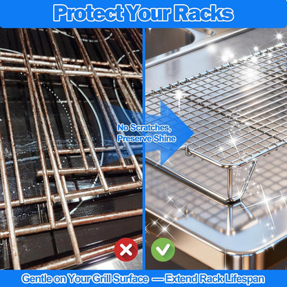 Oven Rack Cleaning Bags, Heavy Duty No Scrub Oven Rack Cleaning Bags, Reusable Leak-Resistant PE Bags for Deep Soaking Grill Grates, BBQ Racks, No Cleaner Included, 5 Pack