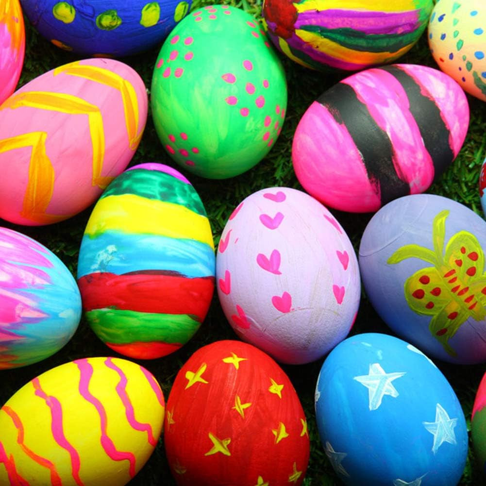 Wooden Fake Chicken Eggs, 8PCS 2.5" Unpainted Faux Wood Eggs for Encouraging Hens to Lay