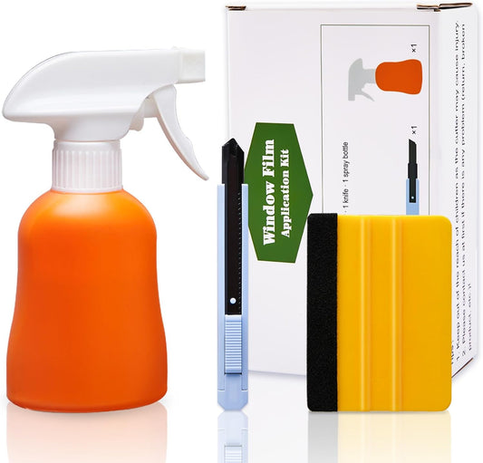 Window Tint Kit - Privacy Film Application Tools, Frosted Glass Window Clings, Heat Blocking Frosting