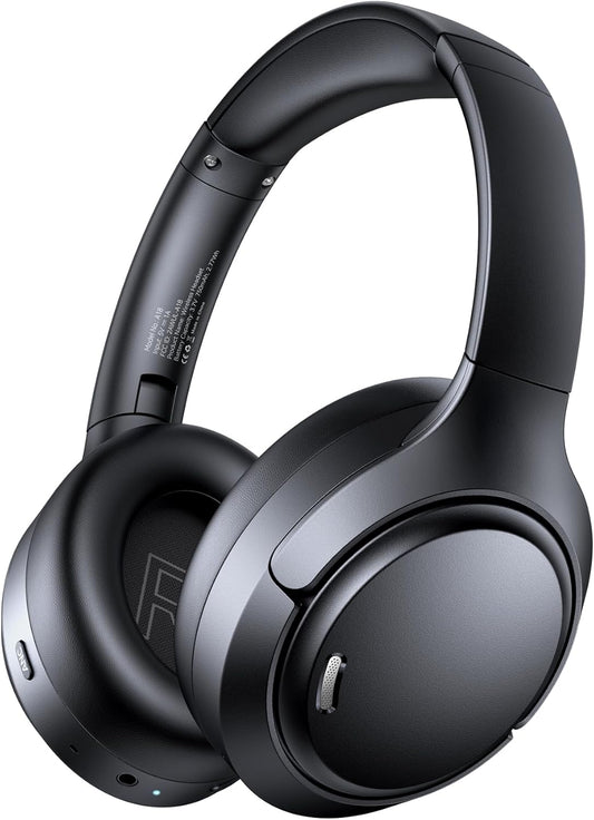 Hybrid Active Noise Cancelling Headphones 120Hrs Playtime ENC Clear Call Bluetooth Headphone over Ear Wireless Headphones Hi-Res Audio ANC Headset with Low Latency Mode for Game Travel Home PC