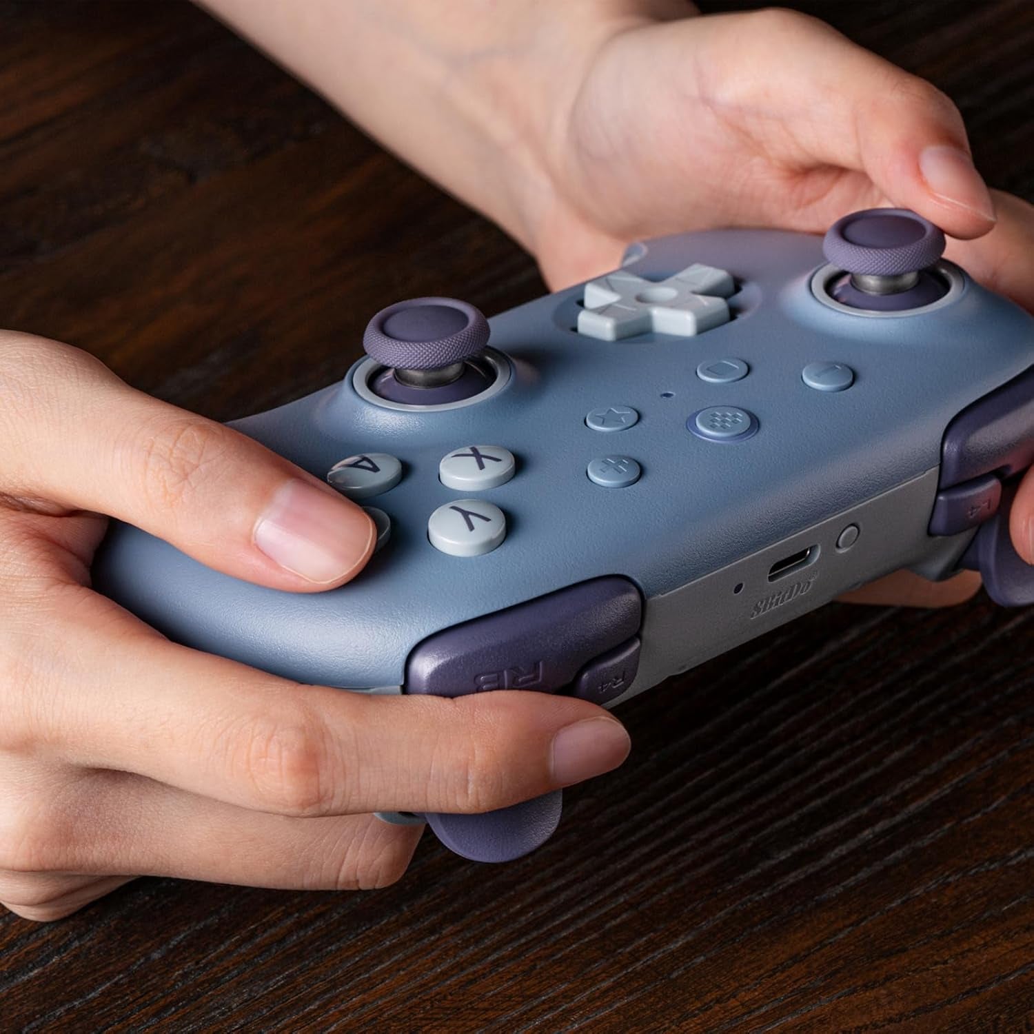 Ultimate 2C Wireless Controller for Windows PC and Android, with 1000Hz Polling Rate, Hall Effect Joysticks and Hall Triggers, and Remappable L4/R4 Bumpers (Dark Blue)