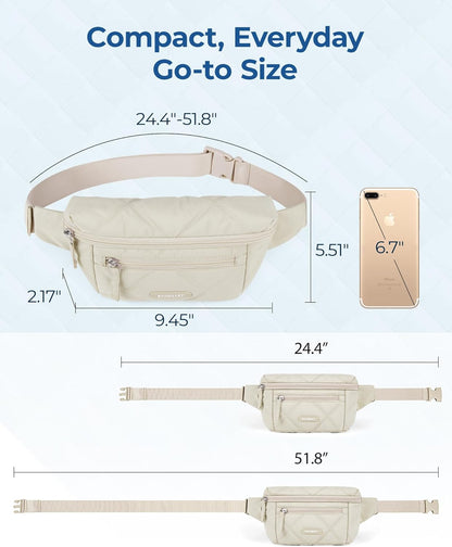 Women'S Adjustable Waist Pack Fanny Belt Bag with Strap for Hiking, Running, Travel