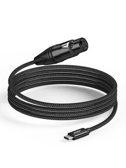 XLR to USB C 3Ft, XLR Female to USB Type C Professional Recording Audio Cable,For Microphones to Cellphone/Laptop/Tablet,Compatible with Windows Macos Ios Android Linux Unix,Shure PGA58