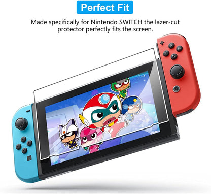 [3 Pack] Screen Protector Tempered Glass for Nintendo Switch,  Transparent HD Clear Anti-Scratch Screen Protector Compatible Nintendo Switch