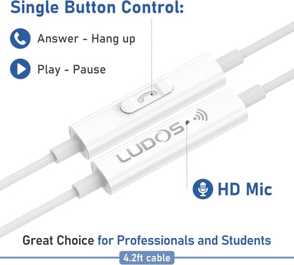 ZENITH Wired Earbuds In-Ear Headphones, 2 Years Warranty, Earphones with Microphone, Corded for 3.5Mm Jack Ear Buds for Iphone, Samsung, Computer, Laptop, Kids, School Students, Women, Small Ear