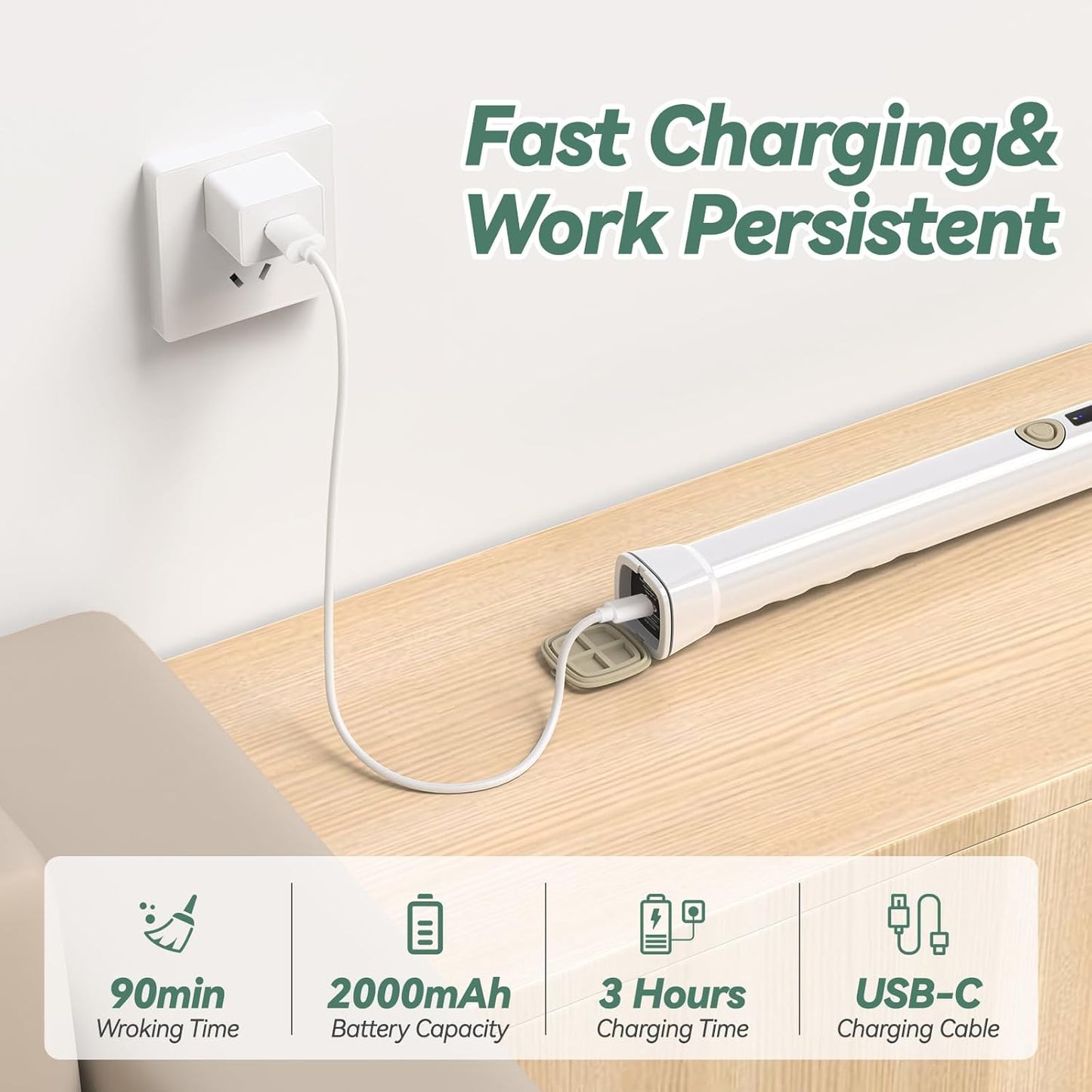 Electric Spin Scrubber, Cordless Cleaning Brush with 8 Replaceable Brush Heads and Detachable & Adjustable Extension Handle, Dual Speed Shower Scrubber for Cleaning Shower, Tile, Wall, Floor