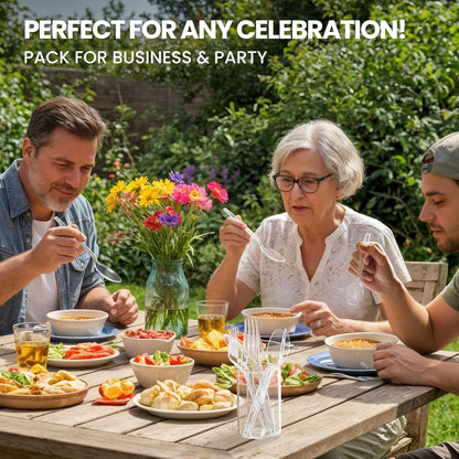 240 Count Extra Heavy Duty Clear Plastic Spoons, Solid and Durable Premium Disposable Spoons - Bpa-Free & Heat Resistant Plastic Cutlery Utensils for Parties, Events and Everyday Use