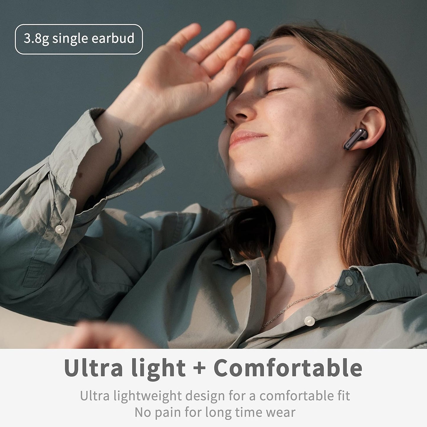 Wireless Earbuds, Bluetooth 5.4 Headphones in Ear with 4 ENC Noise Cancelling Mic, New Wireless Earphones Hifi Stereo Deep Bass 40H Playtime, In-Ear Bluetooth Earbuds LED Display IP7 Waterproof, USB-C