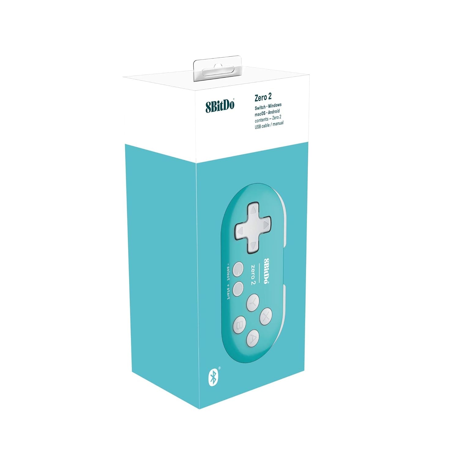 Zero 2 Mini Bluetooth Gamepad for Switch Windows Android Macos Steam Raspberry Pi (Turquoise)