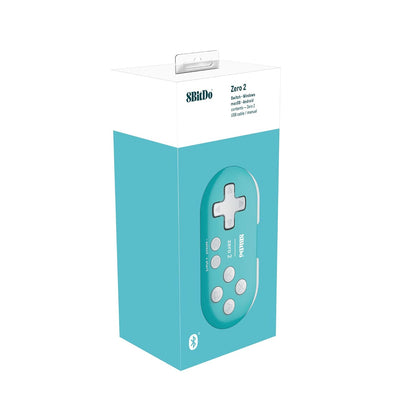 Zero 2 Mini Bluetooth Gamepad for Switch Windows Android Macos Steam Raspberry Pi (Turquoise)