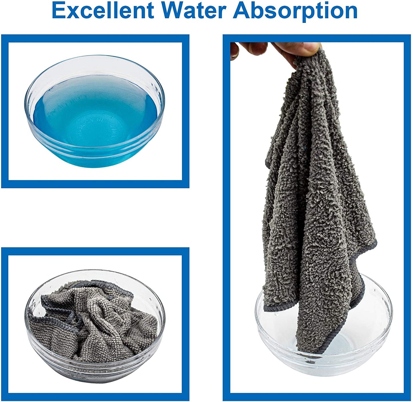 Microfiber Cleaning Cloth - Pack of 8, Size: 12 X 16 In, Multi-Functional Cleaning Towels, Highly Absorbent Cleaning Rags, Lint-Free, Streak-Free Cleaning Cloths for Car Kitchen Home