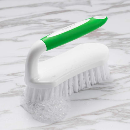 Set of 2 Pack Scrub Brushes and 72X72 Inches Lightweight Shower Curtain Liner