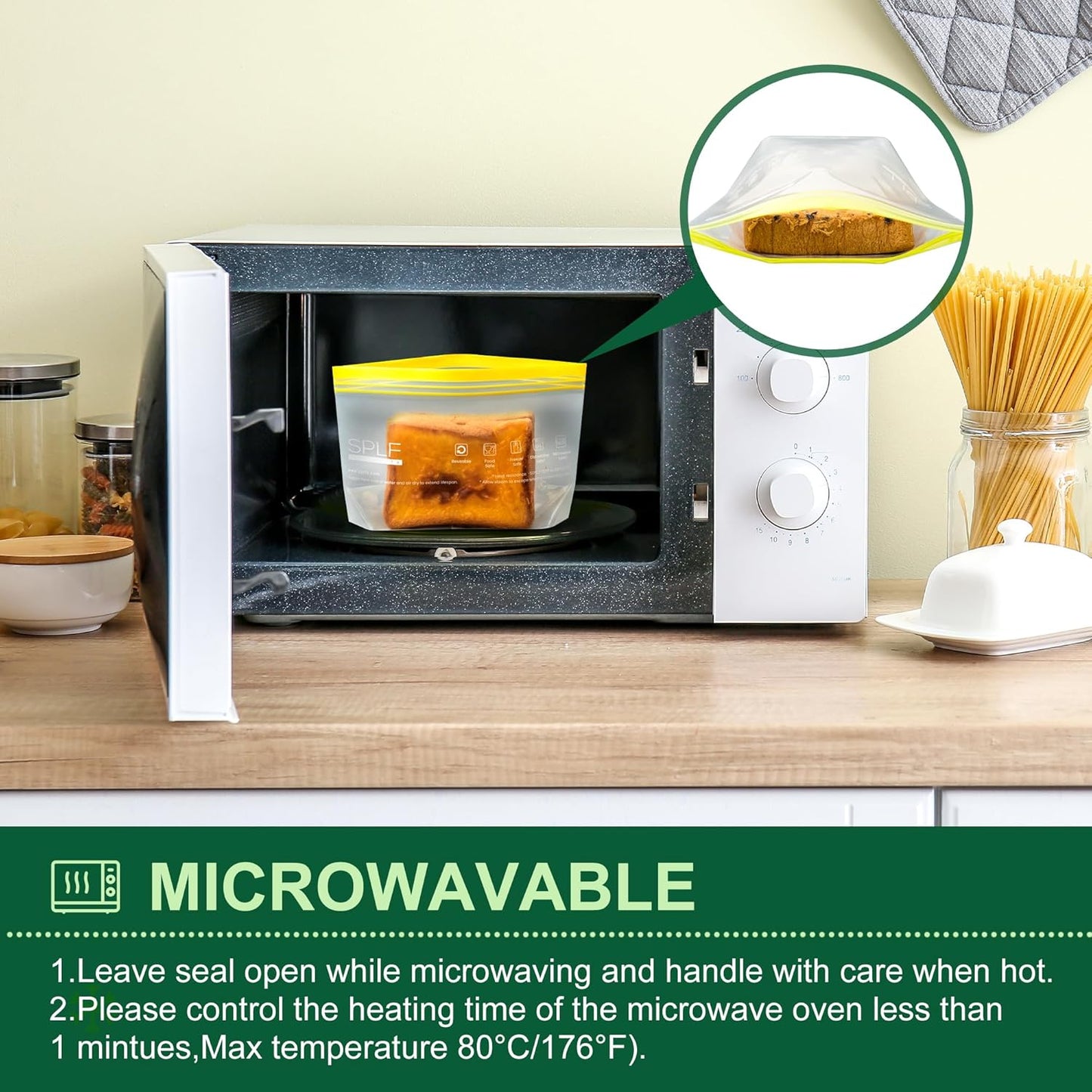 20 Pack Reusable Snack Bags Dishwasher Microwave Safe, BPA Free Extra Thick Leakproof Reusable Food Storage Bags Silicone and Plastic Free Snack Pouch for Women & Men