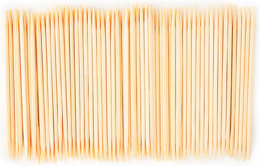 600 Count Bamboo Toothpicks for Teeth Cleaning, Appetizer, Olive, Barbecue, Fruit, Double-Points Wooden Toothpick.