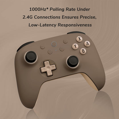 Ultimate 2C Wireless Controller for Windows PC and Android, Gamepad with 1000Hz Polling Rate, Remappable L4/R4 Bumpers, Rumble Vibration and Turbo Function(Brownie)