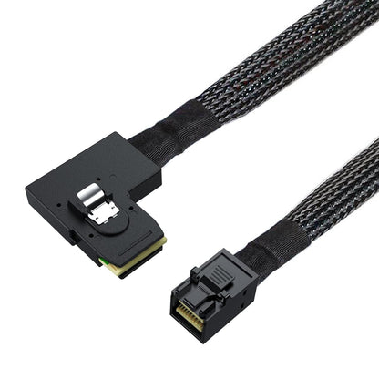1.6FT Mini SAS SFF-8643 to Mini SAS 36Pin SFF-8087 Left Angle Cable, 0.5M (12Gb/S)