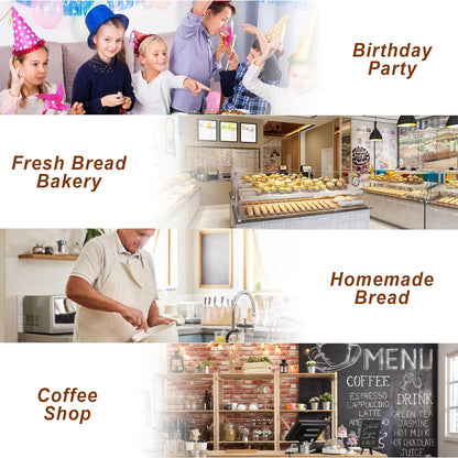 Paper Bread Bags 25PCS, Sourdough Bread Bags for Homemade Bread, Large Bakery Bags with Window Includes 25PCS Label Seal Stickers for Homemade Bread Storage(13.7X8.3X3.5 Inch)