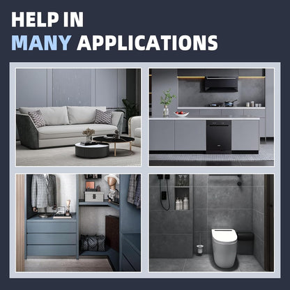 Hard Bristle Crevice Cleaning Brush - Home Cleaning Tools, Multi-Purpose Crevice Supplies for Kitchen, Bathroom, Toilet, Window, Vehicle, Faucets, Grout, Home (3, Black)