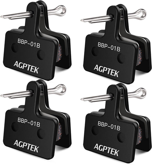Bike Brake Pads, High-Performance Brake Pads, Disc Brake Pads & Spring (Semi-Metallic&Resin) for Mountain Bike Disc Brakes,Bike Pads Compatible with TRP Tektro Shimano Deore Br