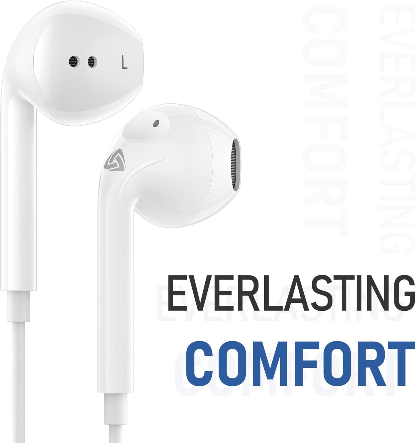 ZENITH Wired Earbuds In-Ear Headphones, 2 Years Warranty, Earphones with Microphone, Corded for 3.5Mm Jack Ear Buds for Iphone, Samsung, Computer, Laptop, Kids, School Students, Women, Small Ear