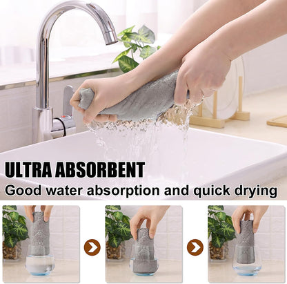 12 Pack Kitchen Dish Cloths (10 X 10 Inches, Grey) and 100% Cotton Dish Cloths, 8 Pack - 12 X 12 Inches, Waffle Weave Super Soft and Absorbent Dish Towels