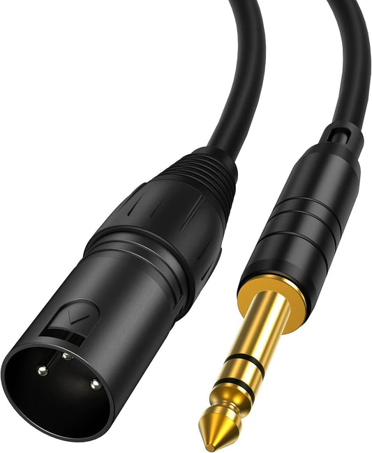 1/4" to XLR 20Ft,6.35Mm TRS to XLR Microphone Cord,Balanced Quarter Inch TRS Plug to 3-Pin XL R, 1/4 Inch X LR Mic Patch Cable