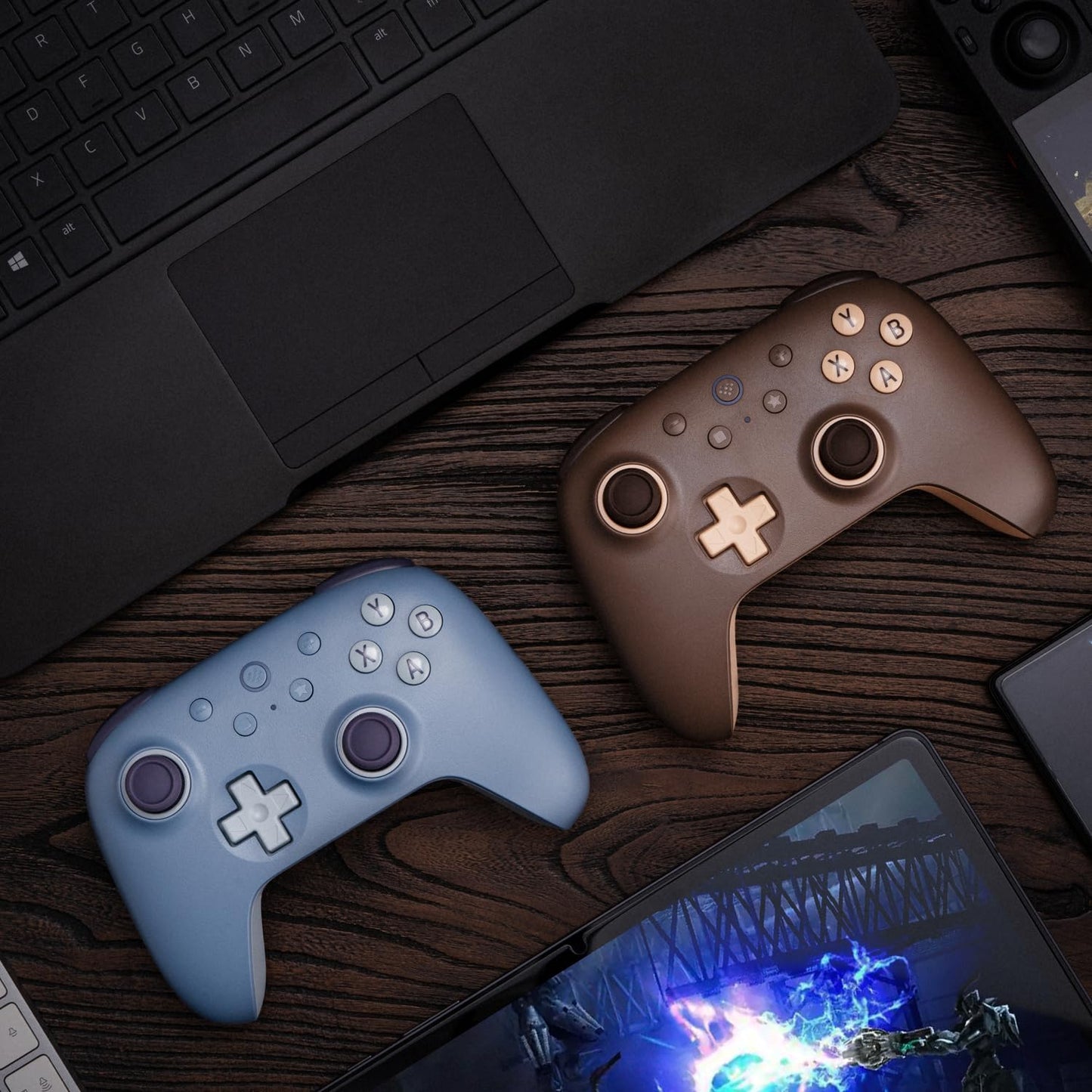 Ultimate 2C Wireless Controller for Windows PC and Android, Gamepad with 1000Hz Polling Rate, Remappable L4/R4 Bumpers, Rumble Vibration and Turbo Function(Brownie)