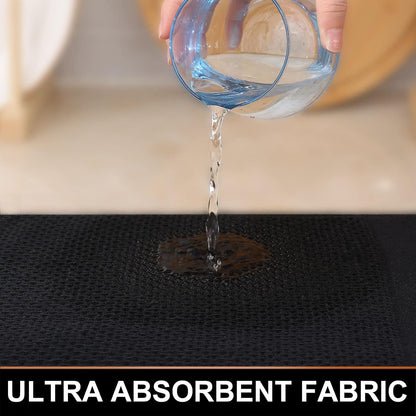 12 Pack Kitchen Dish Cloths (10 X 10 Inches, Grey) and 100% Cotton Dish Cloths, 8 Pack - 12 X 12 Inches, Waffle Weave Super Soft and Absorbent Dish Towels