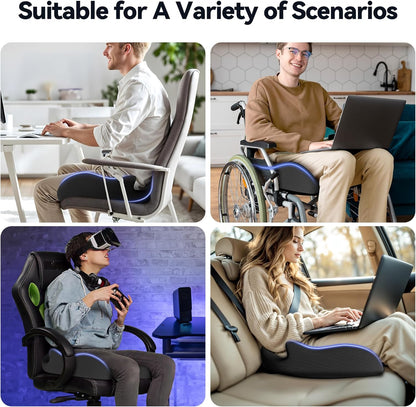 Seat Cushion, X Large Car Seat Cushion, Memory Foam Cushions for Office Chair, Chair Cushions for Tailbone Pain Relief & Pressure Relief Sciatica for Long Sitting