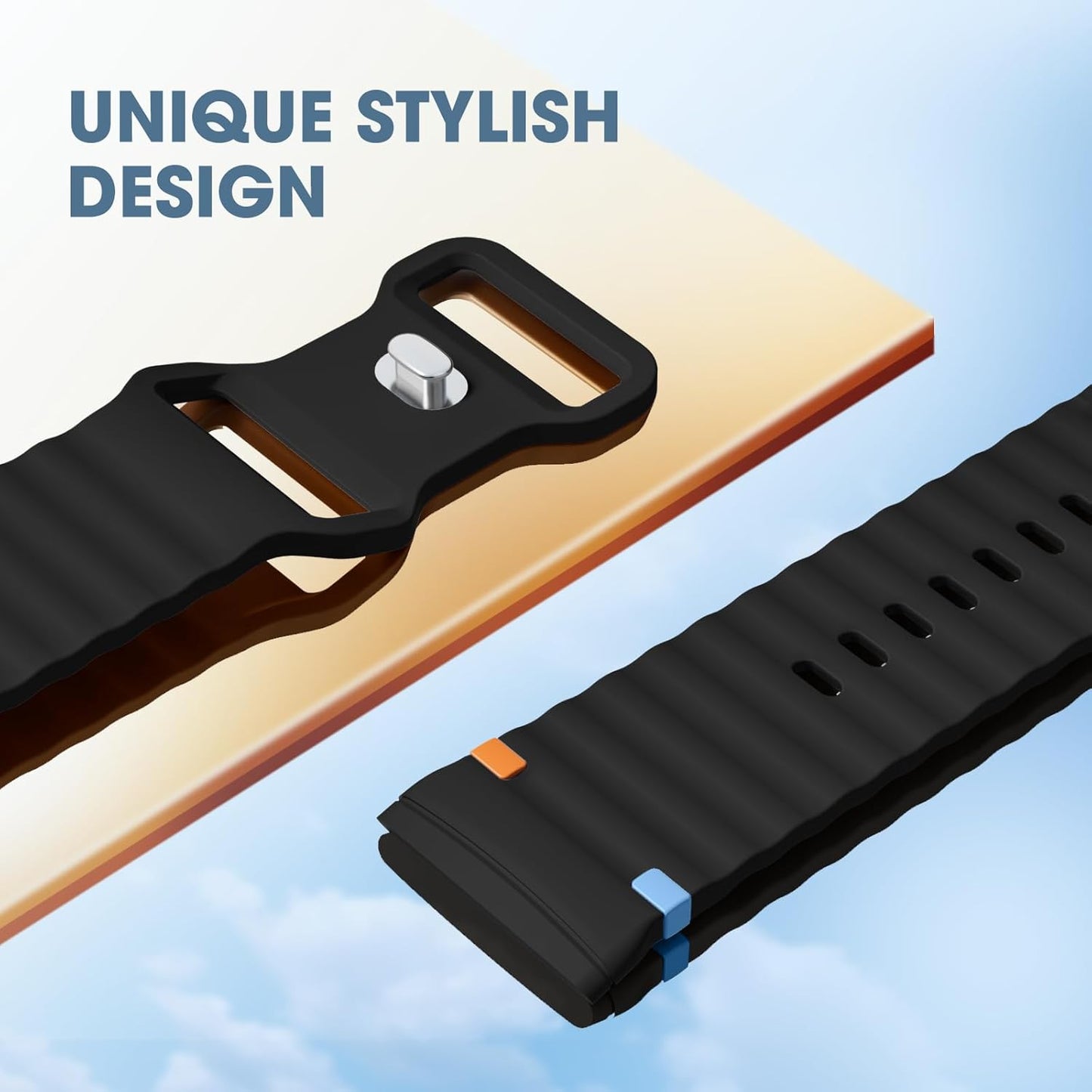 Compatible with Fitbit Versa 4 Bands for Woman/Versa 3 Band, Compatible with Fitbit Sense 2 Bands/Sense Band, Soft Silicone Waterproof Breathable Replacement Sport Strap Accessories for Men