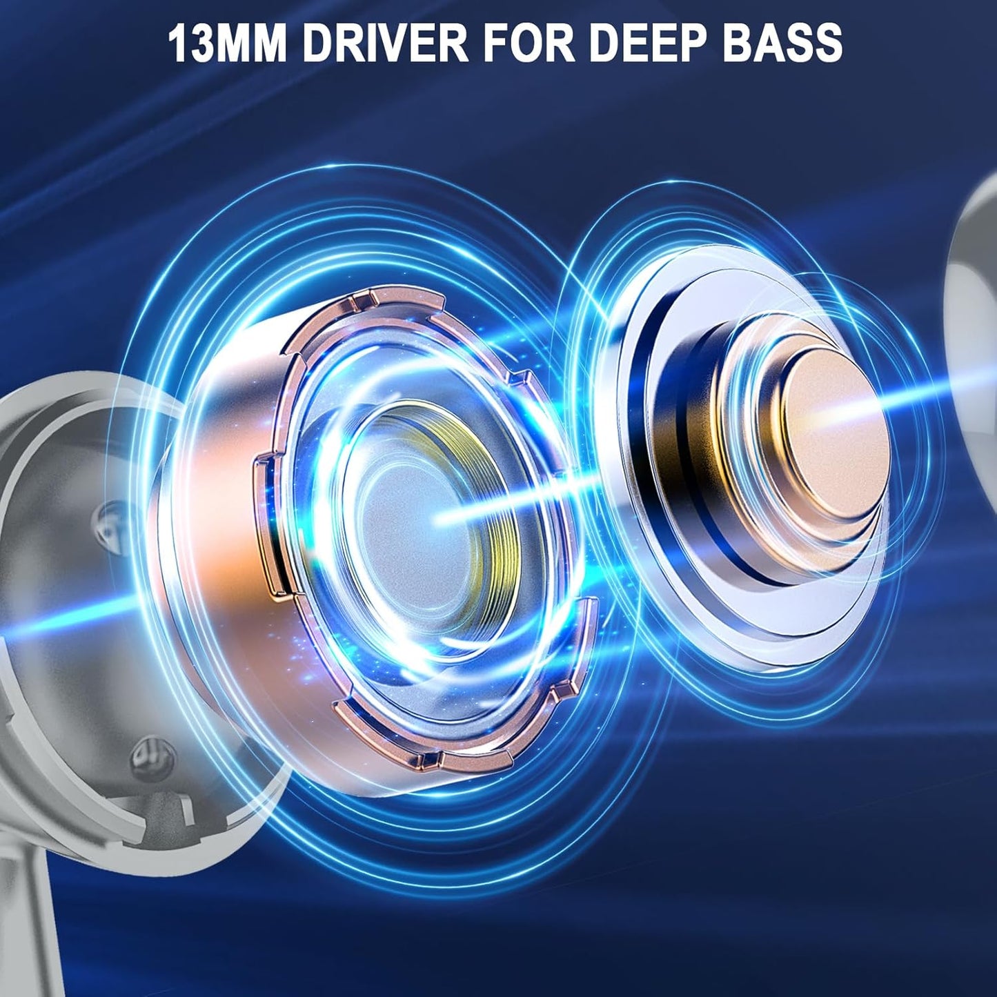 Wireless Earbuds, Bluetooth 5.4 Earbuds Stereo Bass, Bluetooth Headphones in Ear Noise Cancelling Mic, Sports Earphones IP7 Waterproof USB C, 40H Playtime Mini Charging Case Ear Buds Gray
