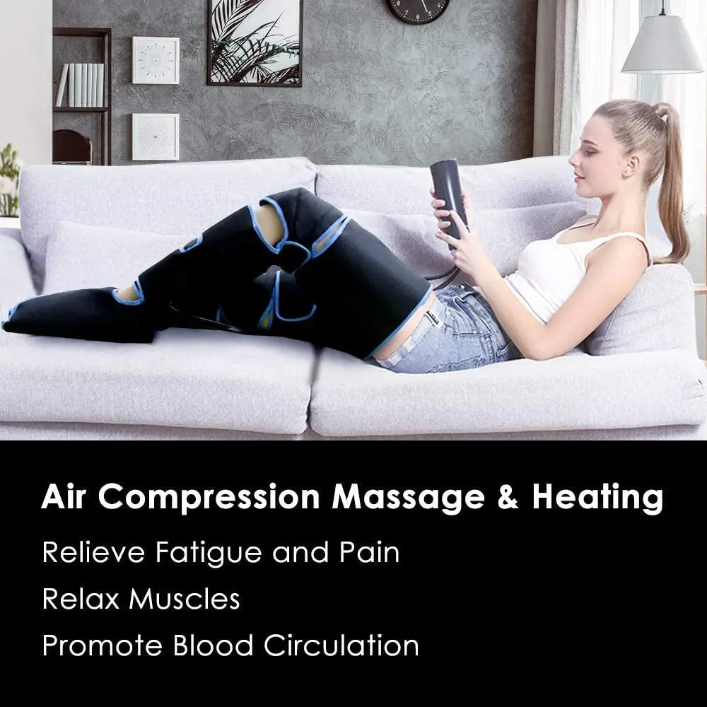 360° Foot and Leg Air Pressure Massager – Enhances Blood Circulation, Relieves Muscle Tension, and Supports Lymphatic Drainage