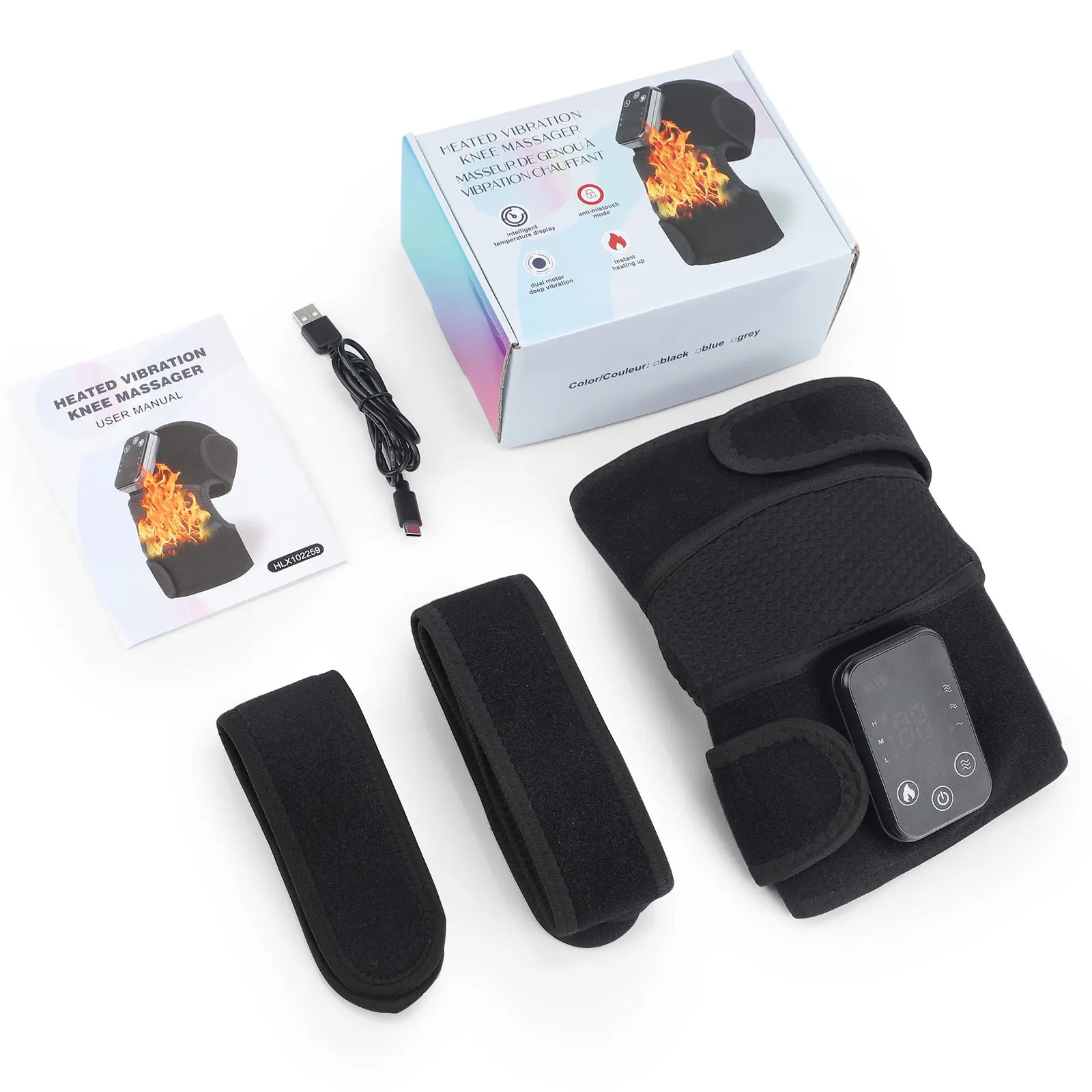 Heated Knee Massager Portable - Joint & Muscle Pain Relief & Rejuvenation